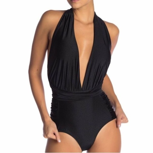NWT Nicole Miller Design Your Own Look one piece black swimsuit - Picture 1 of 8